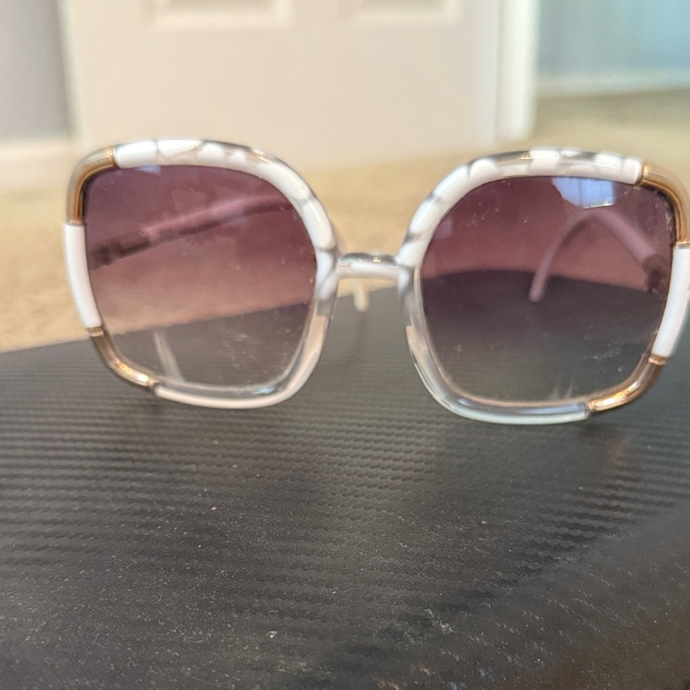 Ted Baker White and Gold Women's Sunglasses